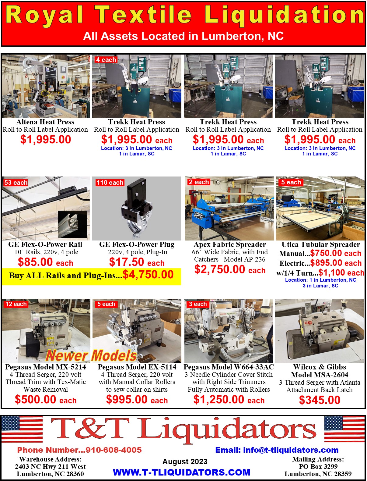 Current Liquidations and Auctions